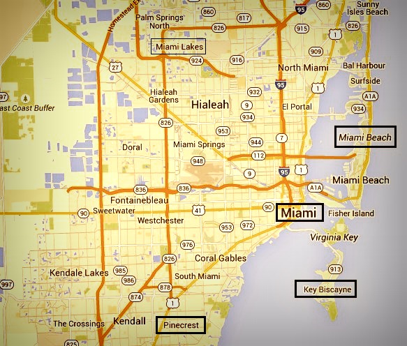 Map Miami